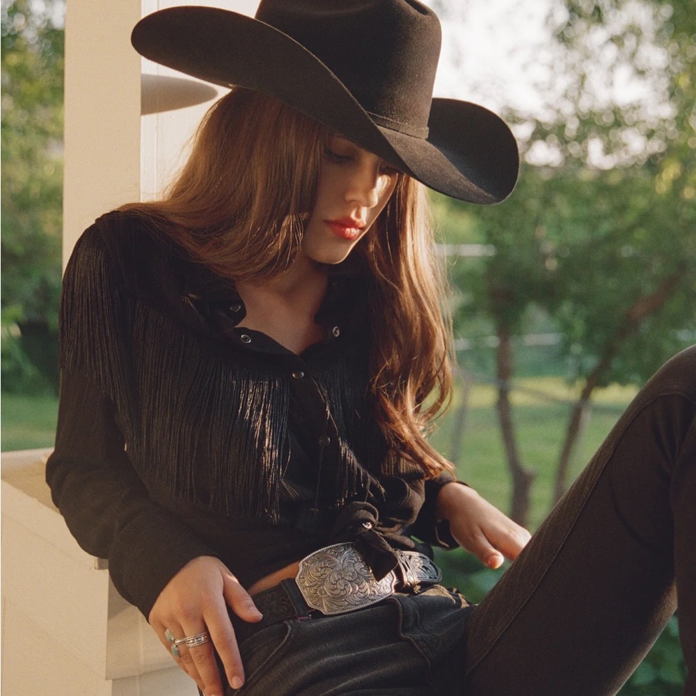Idyllwind Black Fringe Western Crop Shirt